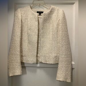 Brooks Brothers Cream Tweed Cropped Blazer